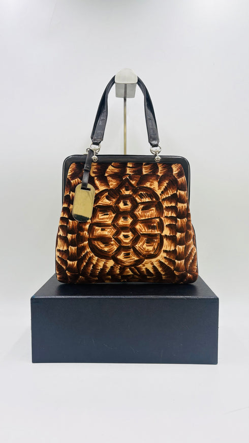 Borsa a mano in velluto