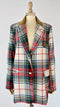 Blazer tartan patch velluto