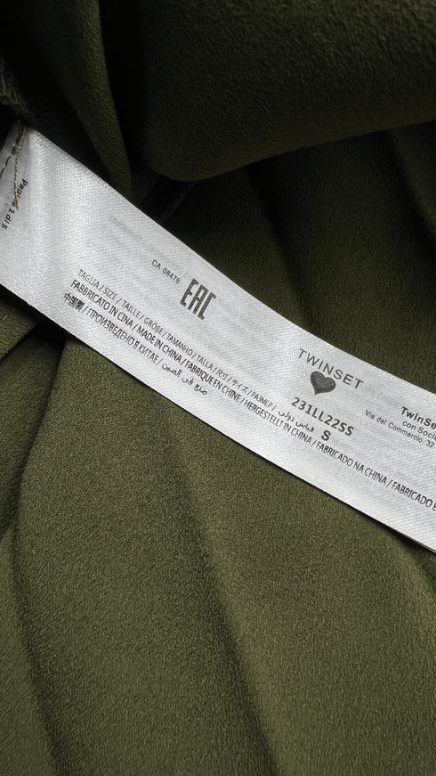 Abito lungo in tulle plissé