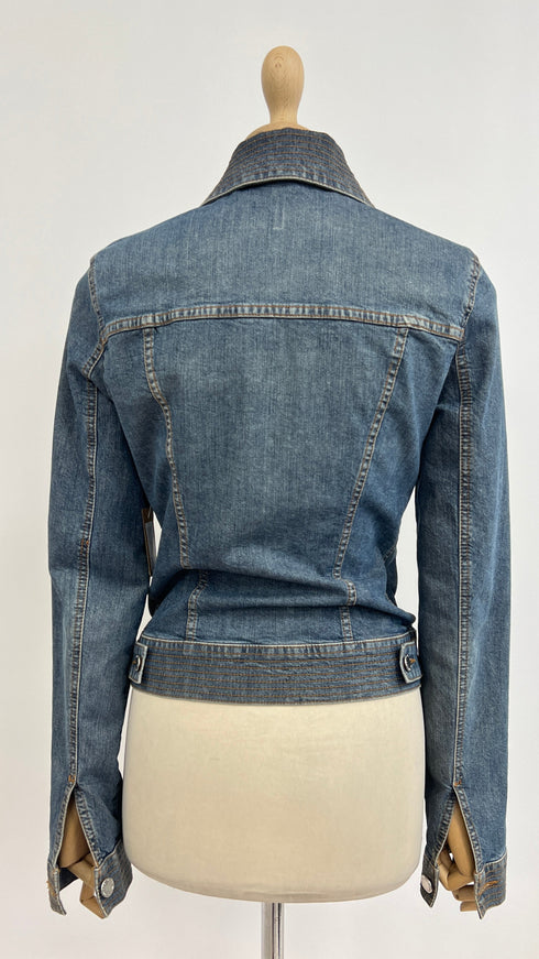 Giacca denim tasca "V"