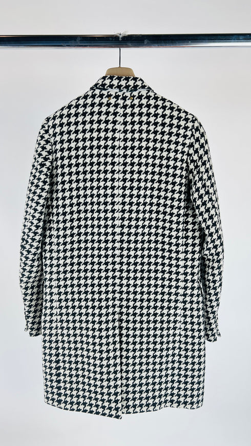 Cappotto doppiopetto bianco nero