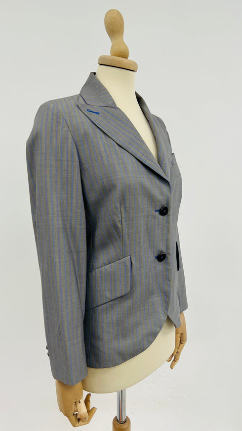 Blazer gessato di lana