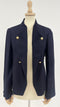 Blazer blu bottoni logati