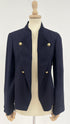 Blazer blu bottoni logati