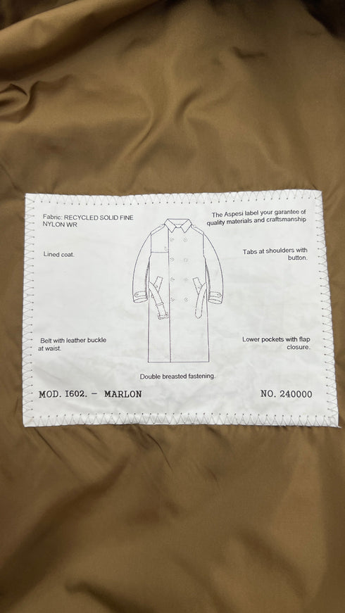 Trench doppiopetto khaki