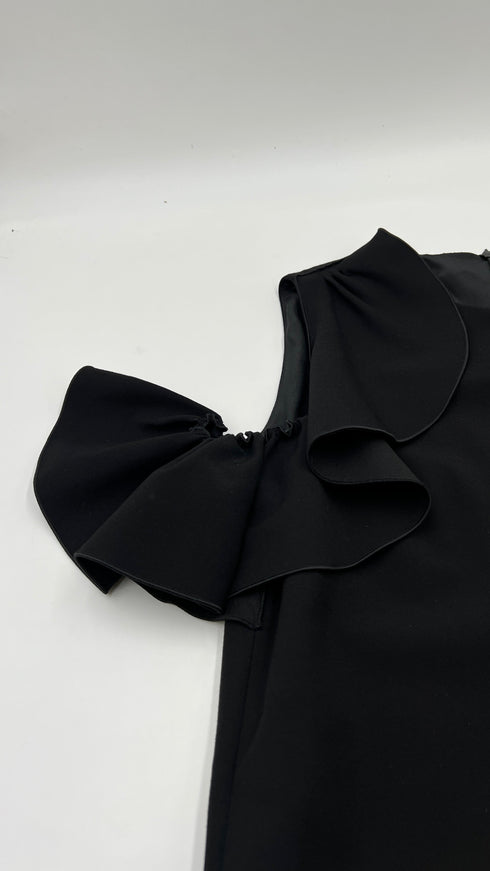 Abito midi bottoni decoro