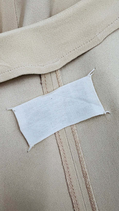 Soprabito beige girocollo