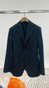 Blazer in Gessato blu