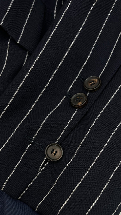 Blazer in Gessato blu