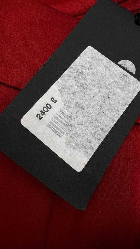 Gonna plissé rossa con cartellino