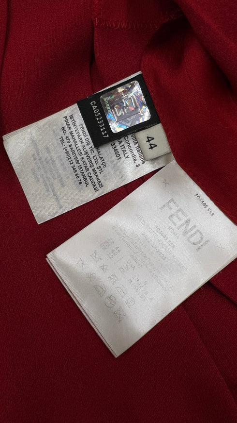 Gonna plissé rossa con cartellino