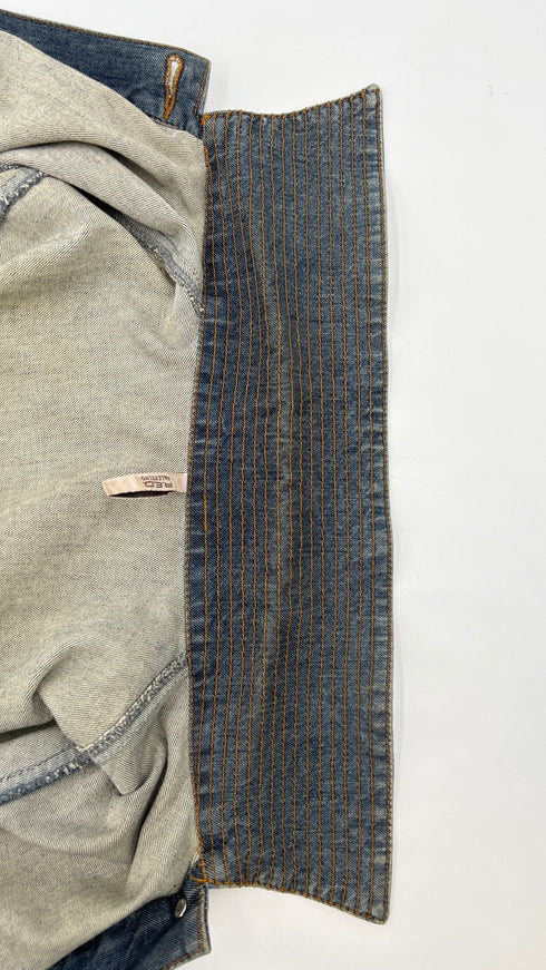 Giacca denim tasca "V"