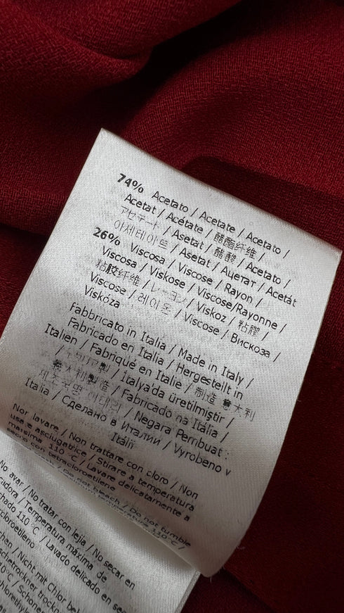 Gonna plissé rossa con cartellino