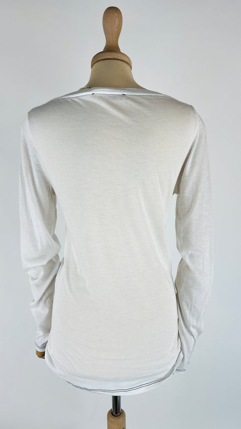 Longsleeve in jersey con cartellino