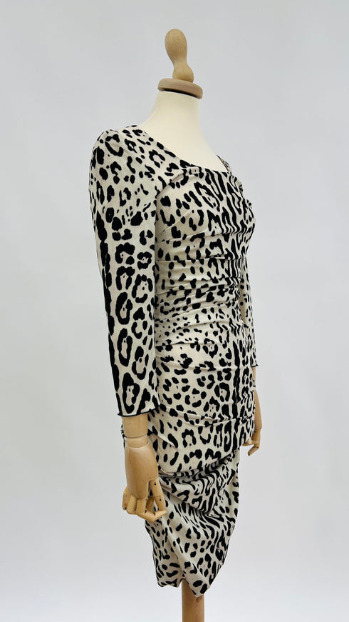 Abito midi animalier