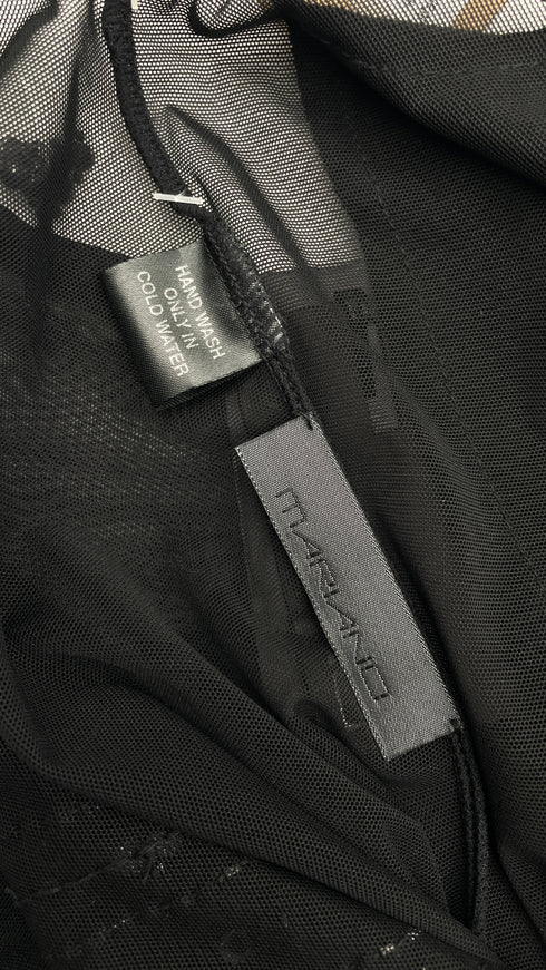 Abito lungo nero con cartellino