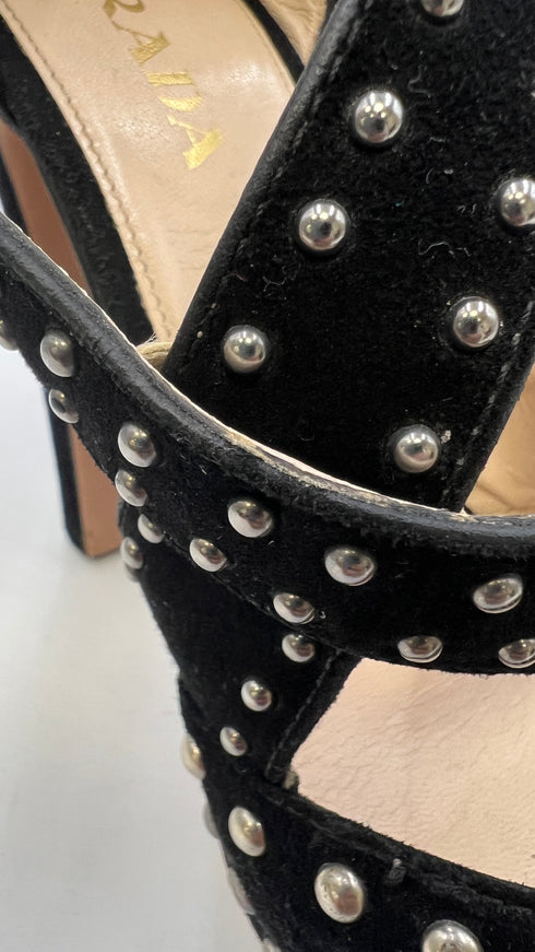 Sandali in suede nero