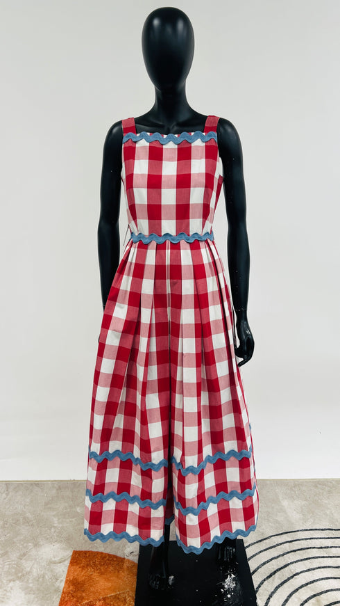 Abito lungo in vichy