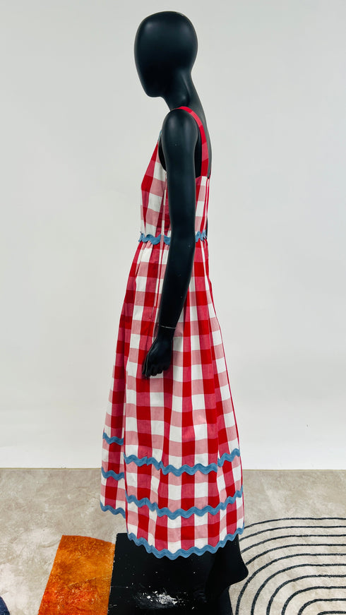 Abito lungo in vichy