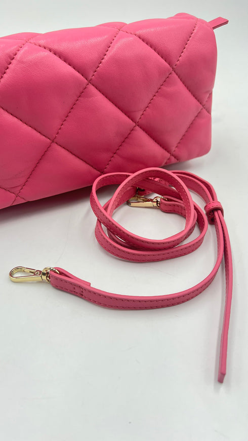 Borsa trapuntata doppia tracolla