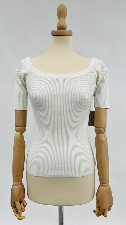 Maglia stretch a costine