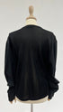 Longsleeve nera doppio tessuto