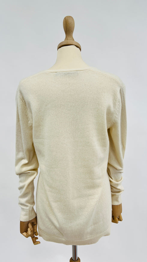 Maglia in cachemire panna