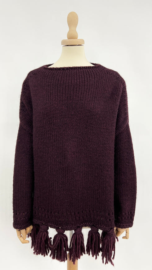 Maglia over con frange