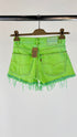 Shorts denim acid-green