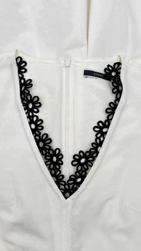 Abito midi fiori laser-cut