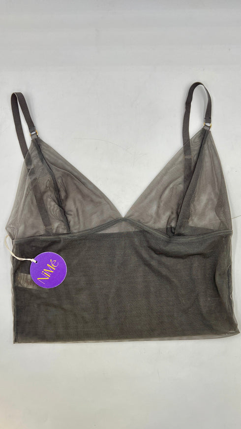 Top in tulle con cartellino