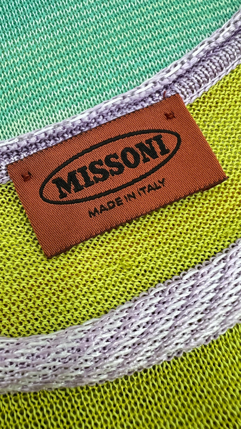 Canotta in maglia fiammata