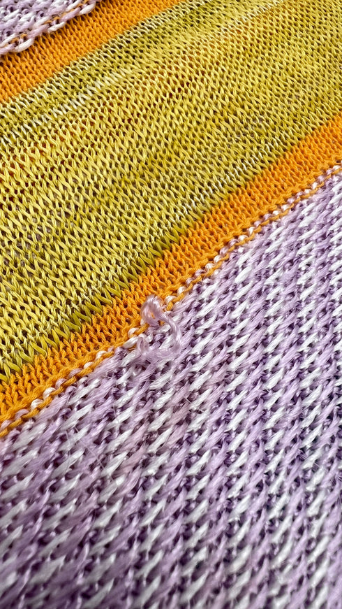 Canotta in maglia fiammata