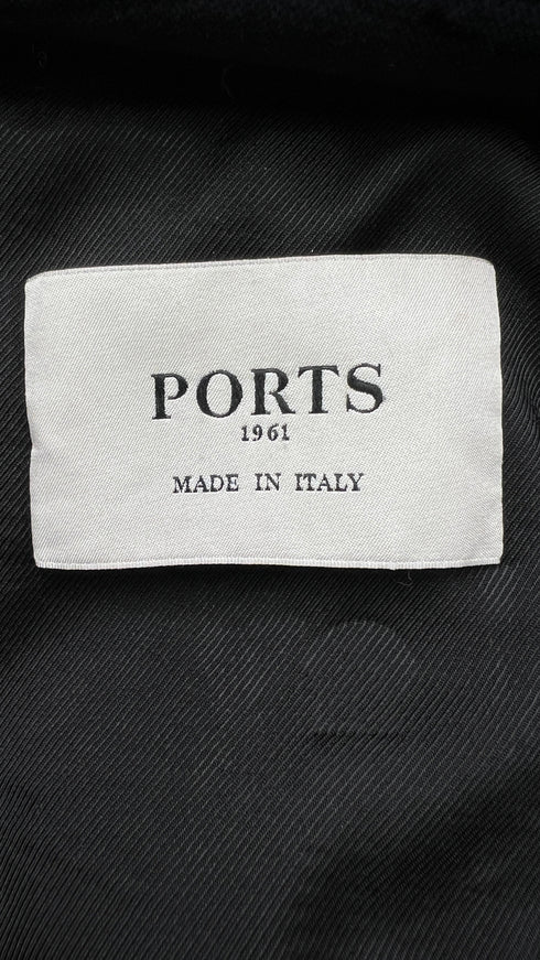 Piumino in velluto blu