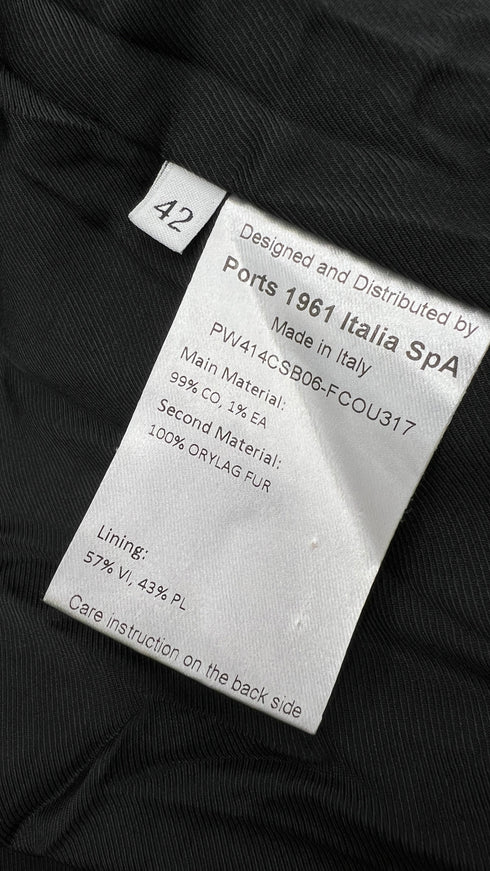 Piumino in velluto blu