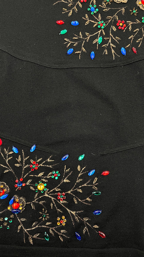 Maglia a fiori e strass