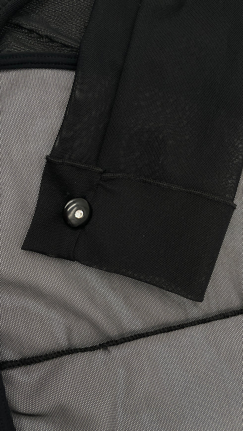 Coprispalle in tulle nero