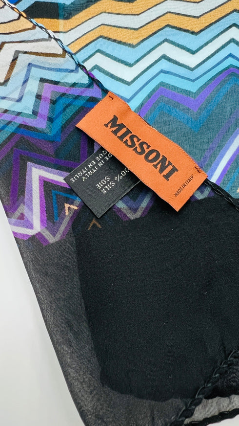 Sciarpa seta zig zag