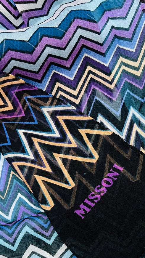 Sciarpa seta zig zag