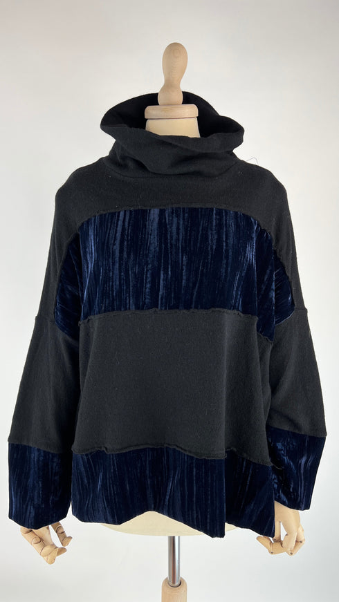 Maglia inserti in velluto