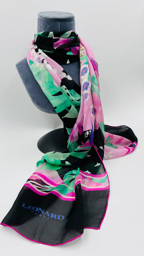 Sciarpa ibisco seta