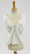 Top bianco smanicato