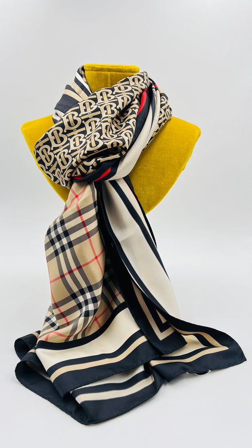 Sciarpa seta tartan