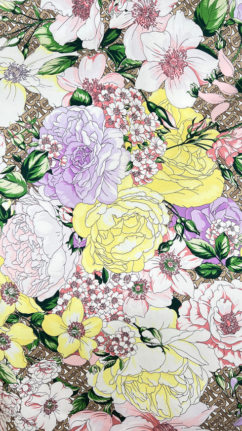 Foulard monogram e fiori