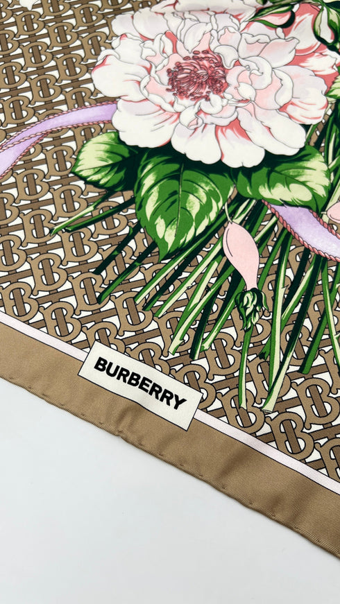 Foulard monogram e fiori