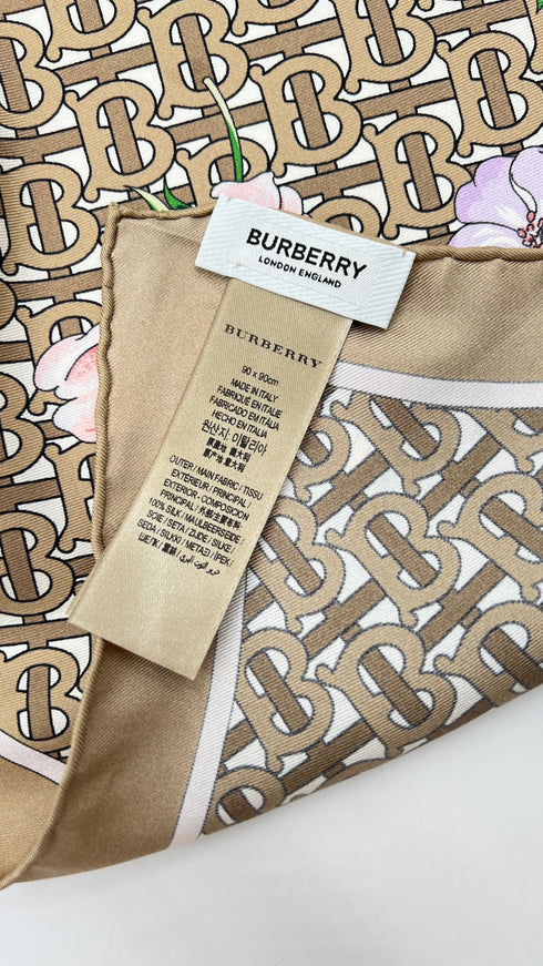Foulard monogram e fiori