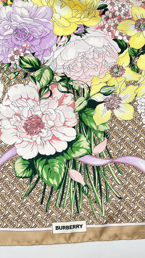 Foulard monogram e fiori