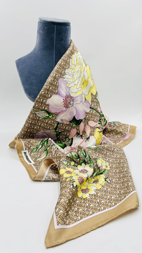 Foulard monogram e fiori