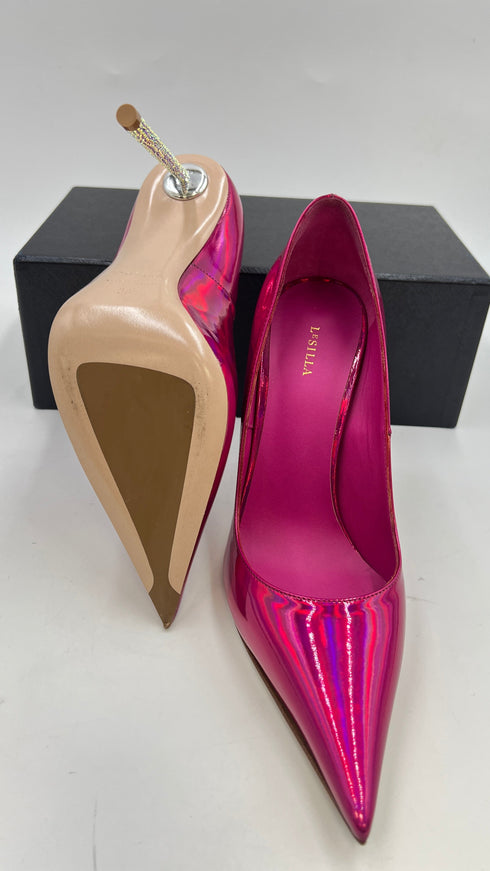 Décolleté fucsia tacco strass N.38