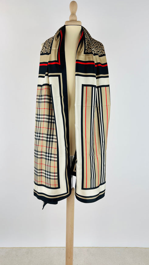 Sciarpa seta tartan